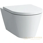 Подвесной безободковый унитаз Laufen Kartell by, 8.2033.7.000.000.1, белый