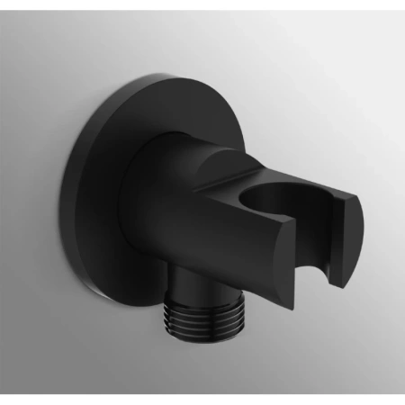 подключение для душевого шланга ideal standard idealrain bc807xg с держателем, черный матовый