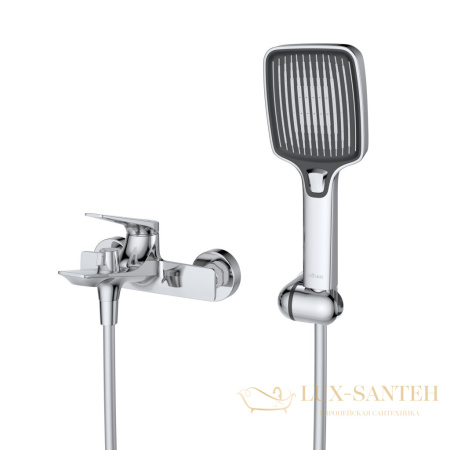 смеситель для ванны cezares liner-vd-01, с ручным душем, хром глянцевый глянцевый 