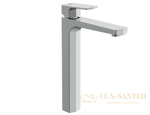 смеситель высокий для раковины cersanit wisla 63059, с донным клапаном, хром