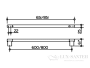 полотенцедержатель keuco 800 mm хром 14901010800