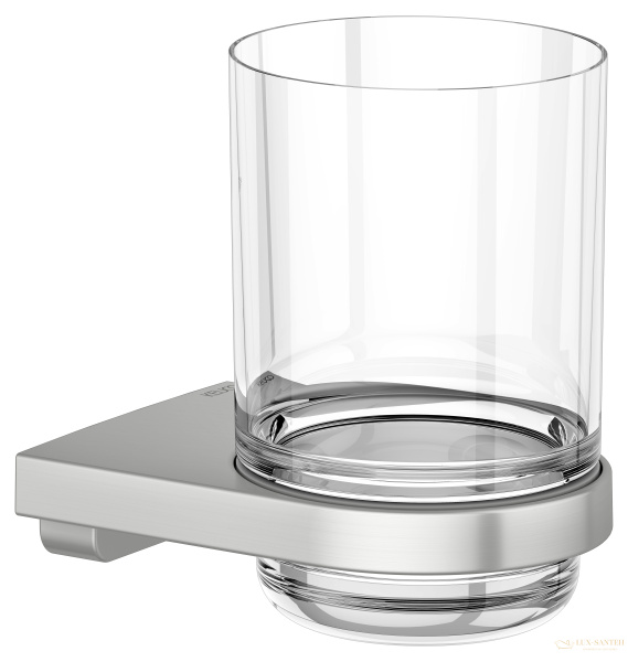 стакан хрустальный для зубных щеток подвесной keuco moll, 12750219000, нержавеющая сталь шлифованная