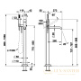 смеситель для ванны напольный gessi habito unito 70028.708, copper brushed pvd