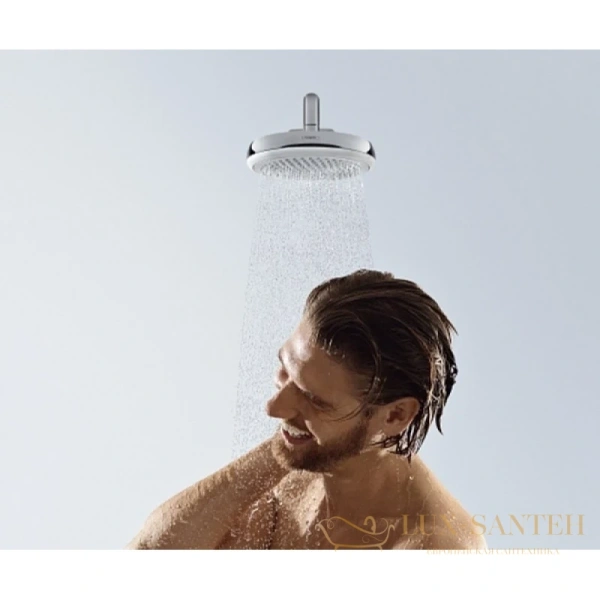 верхний душ hansgrohe crometta 160 1jet 26577400 белый/хром