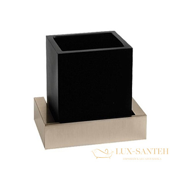 стакан gessi rettangolo 20808.031, хром/черный