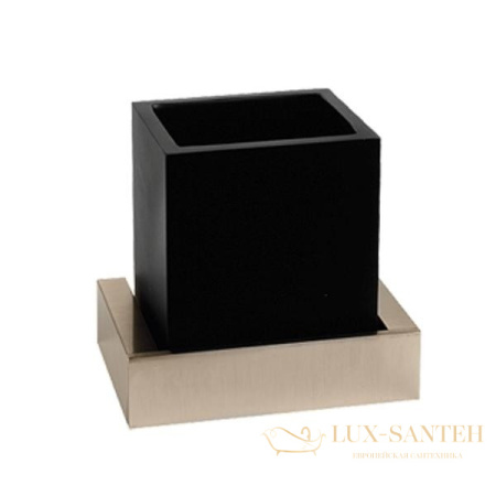 стакан gessi rettangolo 20808.031, хром/черный