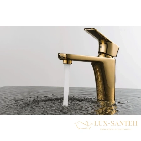 смеситель для раковины d&k berlin.tourto da1432103, золотой