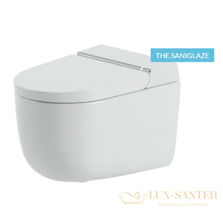 унитаз подвесной 38х59 см artceram hype khyv001 01 00, с крышкой-биде и дистанционным пультом,  saniglaze glossy white
