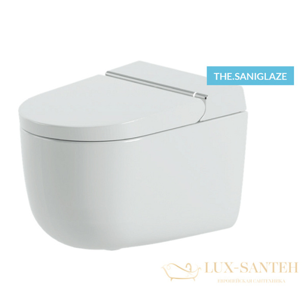 унитаз подвесной 38х59 см artceram hype khyv001 01 00, с крышкой-биде и дистанционным пультом,  saniglaze glossy white
