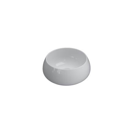 раковина-чаша globo t-edge, te035bi, d35х14 см, без отв под смеситель, цвет белый