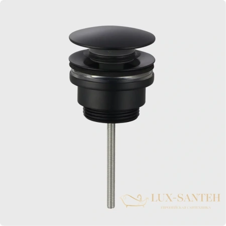 донный клапан для раковины универсальный aquame aqm7003mb, черный матовый