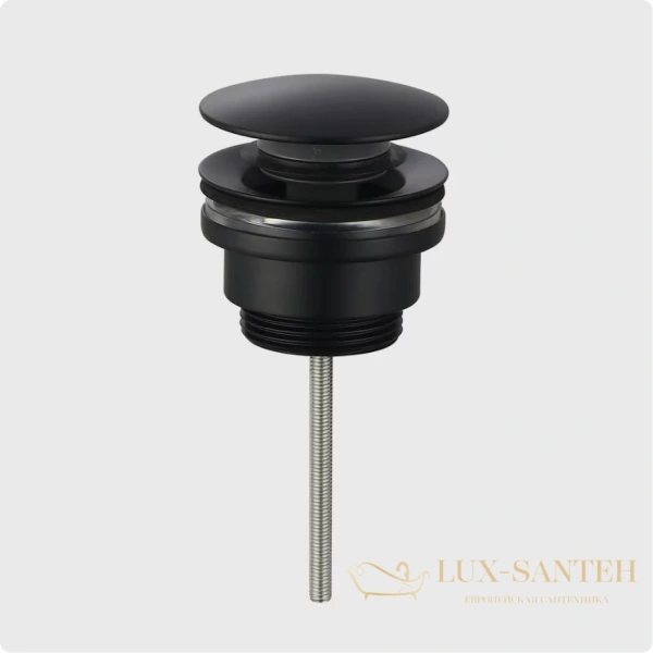 донный клапан для раковины универсальный aquame aqm7003mb, черный матовый