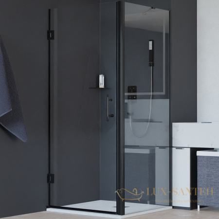 душевой уголок rgw hotel 350604591-014 ho-045b 90х110, профиль черный, стекло прозрачное