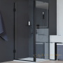 душевой уголок rgw hotel 350604591-014 ho-045b 90х110, профиль черный, стекло прозрачное