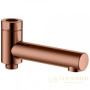 излив поворотный для смесителя aquame aqm8301bc, с запорным керамическим картриджем, медь брашированная