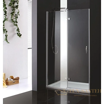 душевая дверь cezares bergamo-b-12 bergamo-w-b-12-90-p-cr-l распашная 90 см, стекло рифленое