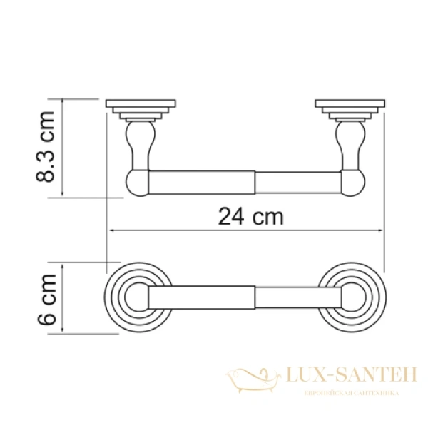 бумагодержатель wasserkraft isar k-7322, темная бронза