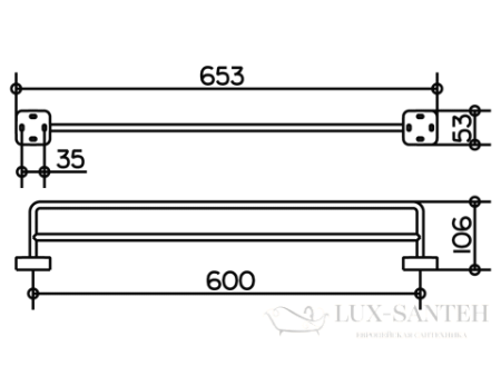 поручень прямой keuco smart 250мм хром арт. 02303010600