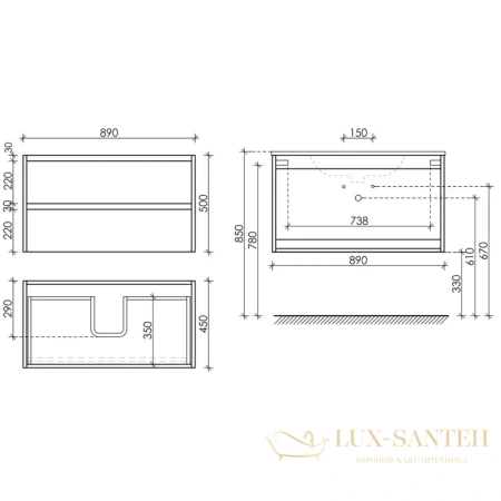 тумба sancos libra lb90w 89 см, белый глянец