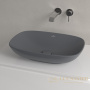 раковина накладная villeroy&boch loop&friends 4a4901i4 56x38 см, graphite ceramicplus, графит матовый
