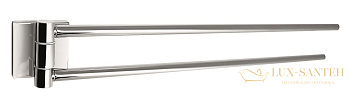 полотенцедержатель двойной gedy fuji fj23(13) поворотный, хром