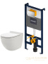 комплект aquame aqm42006cr: инсталляция с клавишей aqm4001cr, унитаз aqm2006 с быстросъемным сиденьем микролифт