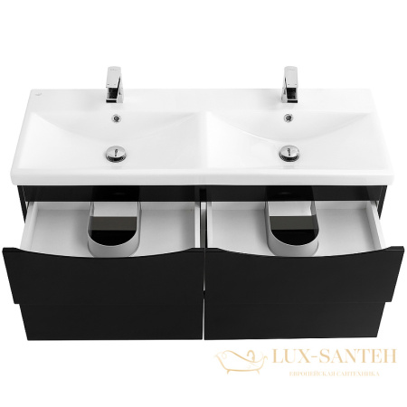 тумба под раковину belbagno marino-cer marino-cer-1200-4c-so-2-nl-p 120 см подвесная, nero lucido