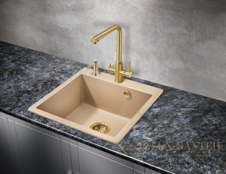 кухонная мойка milacio murcia mc.77024 51 см, бежевый