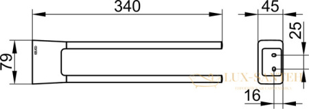 полотенцедержатель двойной 340 мм, keuco aveno 14619010000, хром