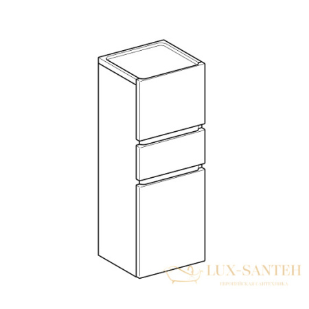 шкаф боковой geberit renova plan 501.922.jk.1 390х1050 мм, лава, матовый