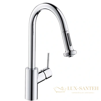 смеситель для кухни с выдвижным душем hansgrohe talis s2 variarc 14877000