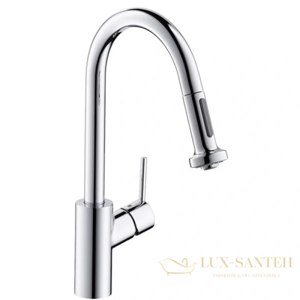 смеситель для кухни с выдвижным душем hansgrohe talis s2 variarc 14877000