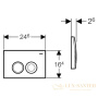 инсталляция для подвесного унитаза geberit duofix up100 458.124.21.5 с клавишей смыва, хром