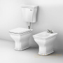 биде artceram civitas cib002 01 00 напольное, белый