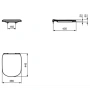 сиденье ideal standard tesi t3527v1 для унитаза с микролифтом, белый матовый
