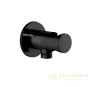 подключение для душевого шланга gessi anello 63461.299 с держателем душа, black xl