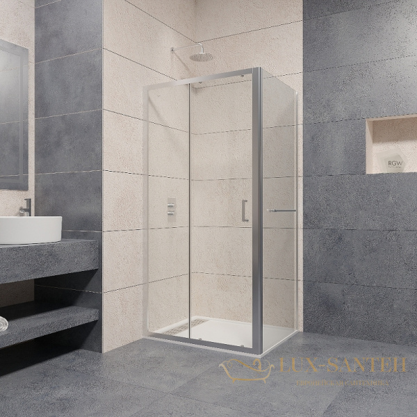 душевой уголок rgw passage 4108741139-11 pa-74-1 130x90, профиль хром, стекло прозрачное