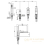 смеситель на борт ванны fima carlo frattini zeta, на 4 отверстия, f3974ncr, хром