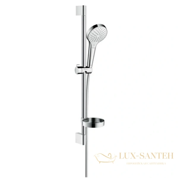 душевой набор hansgrohe croma select s 26566400, vario со штангой 65 см и мыльницей, белый/хром