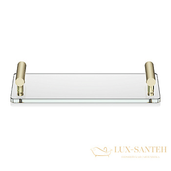 лоток стеклянный decor walther club tab 0856182, золото матовое/прозрачное стекло