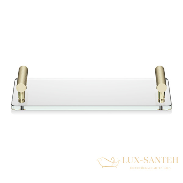 лоток стеклянный decor walther club tab 0856182, золото матовое/прозрачное стекло
