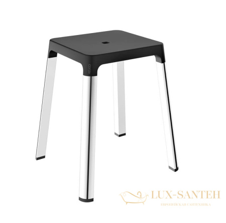 табурет keuco axess, 35082010037, хром/черный