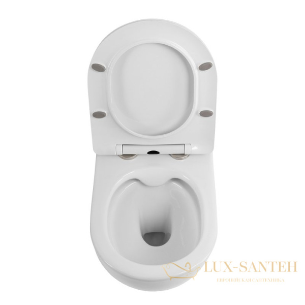 унитаз подвесной belbagno due 2.1 bb7006chr/sc безободковый, с сиденьем микролифт, белый глянцевый