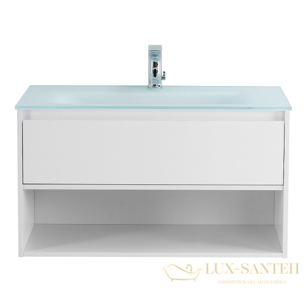 тумба под раковину belbagno kraft kraft-900-1c-so-bo 90 см подвесная, bianco opaco