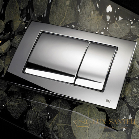 смывная клавиша oli metal dual 656006 механическая, хром матовый