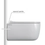 подвесной безободковый унитаз berges ego xl 082118 с сиденьем микролифт, белый