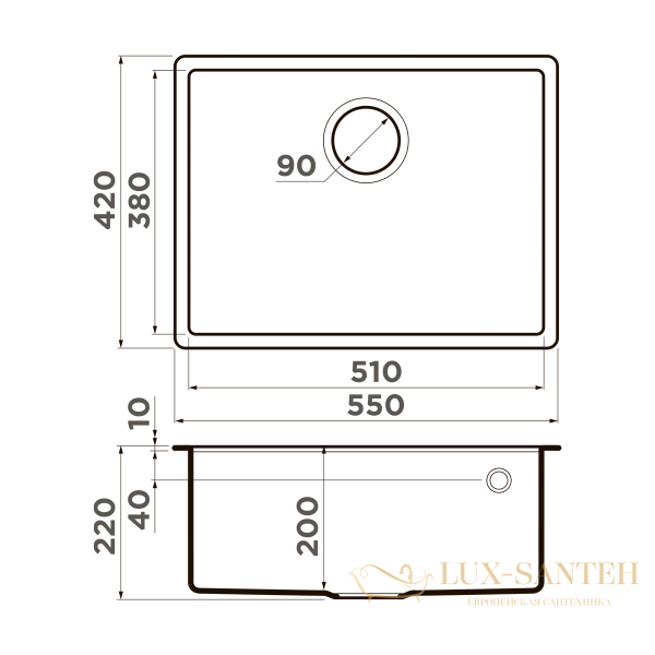 кухонная мойка omoikiri tedori 54-u-wh tetogranit х белый, 4993991