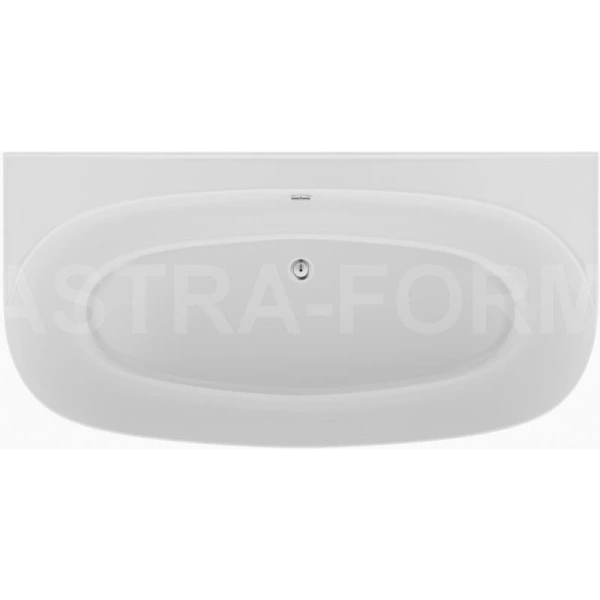 ванна astra-form атрия 01010013 из литого мрамора 170х85 см пристеночная, белый