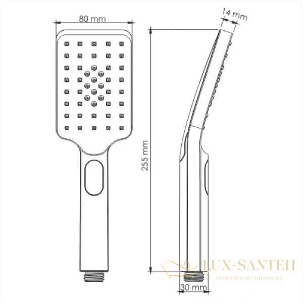душевая лейка wasserkraft aisch a201 80 мм, золотой матовый