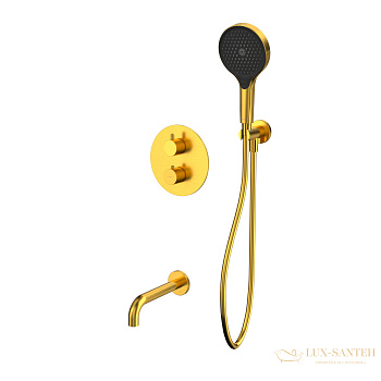 термостатическая система для ванны скрытого монтажа whitecross y, yset10topglb, золото брашированное